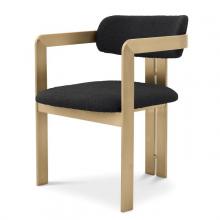 Eichholtz A116347 - Donato Dining Chair, Boucle Cream Fabric, Brushed Brass, 31.5"H (A116347 )