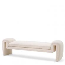 Eichholtz A116480 - Tondo Bench, Large, Boucle Cream Fabric, 69.69"W (A116480 )