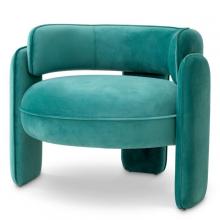 Eichholtz A117287 - Chaplin Armchair, Savona Turquoise Velvet, 26.97"H (A117287 )