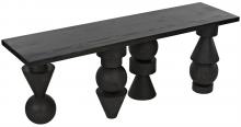 CFC OW388-BW - Moai Console, Black Wax, 82"W OW388-BW