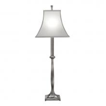 Stiffel BL-6661-AN - Buffet Lamp, 1-Light, Antique Nickel, Off-White Silk Shantung Fabric Shade, 29"H BL-6661