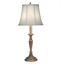 Stiffel BL-6709-AB - Buffet Lamp, 1-Light, Antique Brass, Ivory Shadow Fabric Shade, 30"H BL-6709-AB
