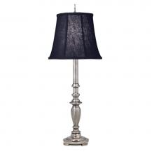 Stiffel BL-A811-AN - Buffet Lamp, 1-Light, Antique Nickel, Chelsea Black Fabric Shade, 29"H BL-A811-AN