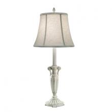 Stiffel BL-A924-DW - Buffet Lamp, 1-Light, Distressed White, Cream Aberdeen Fabric Shade, 30"H BL-A924-DW