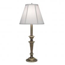 Stiffel BL-A933-RB - Buffet Lamp, 1-Light, Roman Bronze, Off-White Silk Shantung Fabric Shade, 29"H BL-A933-R