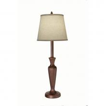 Stiffel BL-AC2059-OB - Buffet Lamp, 1-Light, Oxidized Bronze, Cream Aberdeen Fabric Shade, 30"H BL-AC2059-OB