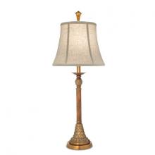 Stiffel BL-AC2067-K561-PHB - Buffet Lamp, 1-Light, Polished Honey Brass, Cream Aberdeen Fabric Shade, 34"H BL-AC2067-