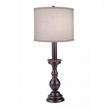 Stiffel BL-N2496-N2497-OB - Buffet Lamp, 1-Light, Oxidized Bronze, Cream Aberdeen Fabric Shade, 28"H BL-N2496-N2497-