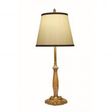 Stiffel BL-N8335-N8336-FG - Buffet Lamp, 1-Light, French Gold, Egg Shell Silksheen Black Trim Fabric Shade, 30"H BL-