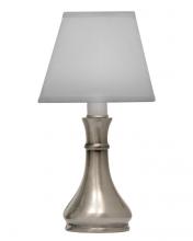 Stiffel CL-1336-AN - Candlestick Lamp, 1-Light, Antique Nickel, White Butcher Linen Fabric Shade, 10"H CL-133