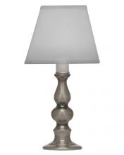 Stiffel CL-5968-AN - Candlestick Lamp, 1-Light, Antique Nickel, White Butcher Linen Fabric Shade, 9.5"H CL-59