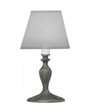 Stiffel CL-6445-CHAR - Candlestick Lamp, 1-Light, Charcoal, White Butcher Linen Fabric Shade, 10"H CL-6445-CHAR