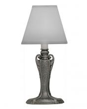 Stiffel CL-AC2013A-CHAR - Candlestick Lamp, 1-Light, Charcoal, White Butcher Linen Fabric Shade, 10.5"H CL-AC2013A