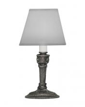 Stiffel CL-AC4892-CHAR - Candlestick Lamp, 1-Light, Charcoal, White Butcher Linen Fabric Shade, 9.5"H CL-AC4892-C