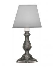 Stiffel CL-AC9869-CHAR - Candlestick Lamp, 1-Light, Charcoal, White Butcher Linen Fabric Shade, 10"H CL-AC9869-CH