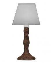 Stiffel CL-C546-RST - Candlestick Lamp, 1-Light, Rust, White Butcher Linen Fabric Shade, 10.5"H CL-C546-RST