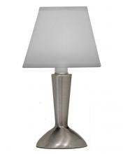 Stiffel CL-K553-AN - Candlestick Lamp, 1-Light, Antique Nickel, White Butcher Linen Fabric Shade, 10"H CL-K55