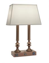 Stiffel DL-K335-AC7566-OB - Desk Lamp, 2-Light, Oxidized Bronze, Off-White Butcher Linen Fabric Shade, 10"W DL-K335-