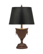 Stiffel DL-N3550-N3551-OB - Desk Lamp, 1-Light, Oxidized Bronze, Black Opaque Gold Foil Fabric Shade, "W DL-N3550-N3