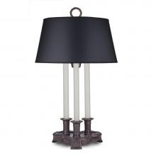 Stiffel DL-N7701-N7702-AOB - Desk Lamp, 1-Light, Antique Old Bronze, Black Opaque Gold Foil Fabric Shade, "W DL-N7701