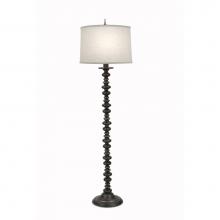 Stiffel FL-1320-A584-OB - Floor Lamp, 1-Light, Oxidized Bronze, Cream Aberdeen Fabric Shade, 63"H FL-1320-A584-OB