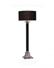 Stiffel FL-6425X-K2091-AN - Floor Lamp, 2-Light, Antique Nickel, Matte Black, Black Shadow Fabric Shade, 63"H FL-642