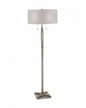 Stiffel FL-6425X-K3059-AN - Floor Lamp, 2-Light, Antique Nickel, Global White Fabric Shade, 59"H FL-6425X-K3059-AN