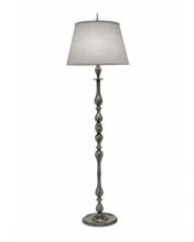 Stiffel FL-6654-6653-AN - Floor Lamp, 1-Light, Antique Nickel, Cream Aberdeen Fabric Shade, 67"H FL-6654-6653-AN