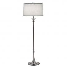 Stiffel FL-A065-A630-AN - Floor Lamp, 1-Light, Antique Nickel, Polished Nickel, Global White Fabric Shade, 59"H FL