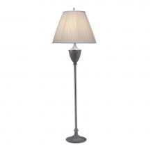 Stiffel FL-A966-A967-PW - Floor Lamp, 1-Light, Pewter, Side-Pleated Off-White Camelot Fabric Shade, 65"H FL-A966-A