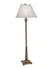 Stiffel FL-AC2027-AC2026-OB - Floor Lamp, 1-Light, Oxidized Bronze, Off-White Silk Shantung Fabric Shade, 63"H FL-AC20