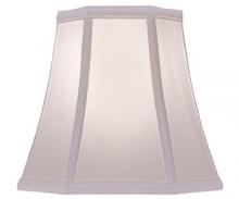 Stiffel ST107 - Replacement Lampshade, Softback Hex Bell, Pearl Supreme Satin, Brass Top Ring, 6" Top x 1