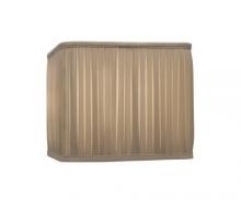 Stiffel ST138 - Replacement Lampshade, Box Pleated Softback Round Corner Square, Ivory Shadow, Brass Top