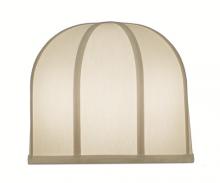 Stiffel ST177 - Replacement Lampshade, Hardback Umbrella, Off-White Silk Shantung, Brass Top Ring, 10" To