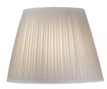 Stiffel ST31 - Replacement Lampshade, Softback Tapered Oval, Side Pleated Off-White Camelot, Nickel Top