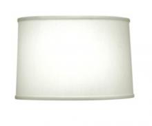 Stiffel ST4 - Replacement Lampshade, Hardback Drum, Pearl Supreme Satin, Nickel Top Ring, 14" Top x 15"