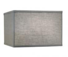 Stiffel ST5 - Replacement Lampshade, Hardback Square, Geneva Linen Ash, Nickel Top Ring, 16" Top x 16"