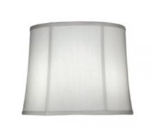 Stiffel ST9 - Replacement Lampshade, Softback Deep Drum, Ivory Shadow, Brass Top Ring, 13" Top x 15" Bo