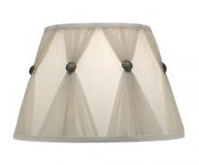 Stiffel ST92 - Replacement Lampshade, Softback Gathered Pleat Bouillotte, Ivory Shadow Champagne Whisper