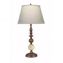 Stiffel TL-2111-3024-OB - Table Lamp, 1-Light, Oxidized Bronze, Cream Aberdeen Fabric Shade, 30"H TL-2111-3024-OB