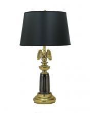 Stiffel TL-6371-6103-BB - Table Lamp, 1-Light, Burnished Brass, Matte Black, Black Opaque Gold Foil Fabric Shade, 3