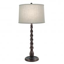 Stiffel TL-6650-6686-OB - Table Lamp, 1-Light, Oxidized Bronze, Cream Aberdeen Fabric Shade, 33"H TL-6650-6686-OB