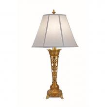 Stiffel TL-6726-6727-FG - Table Lamp, 1-Light, French Gold, Off-White Shadow Fabric Shade, 35"H TL-6726-6727-FG