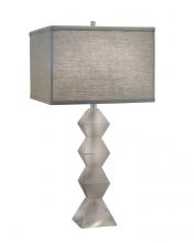 Stiffel TL-6737-SN - Table Lamp, 1-Light, Satin Nickel, Geneva Linen Ash Fabric Shade, 32"H TL-6737-SN