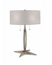 Stiffel TL-6910-K3059-AN - Table Lamp, 2-Light, Antique Nickel, White Camelot Fabric Shade, 25"H TL-6910-K3059-AN