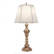 Stiffel TL-A589-A792-AB - Table Lamp, 1-Light, Antique Brass, Ivory Shadow Fabric Shade, 33"H TL-A589-A792-AB