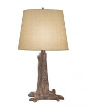 Stiffel TL-A652-1-RST - Table Lamp, 1-Light, Short, Rust, Rolled-Edge Bombay Natural Fabric Shade, 22"H TL-A652-