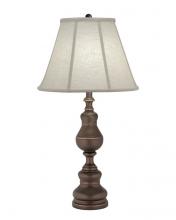 Stiffel TL-A697-A696-OB - Table Lamp, 1-Light, Oxidized Bronze, Cream Aberdeen Fabric Shade, 32"H TL-A697-A696-OB