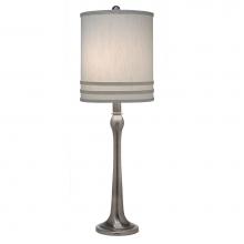 Stiffel TL-A848-AN - Table Lamp, 1-Light, Antique Nickel, Global White Fabric Shade, 32"H TL-A848-AN