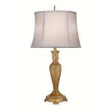 Stiffel TL-A894-PHB - Table Lamp, 1-Light, Polished Honey Brass, White Silk Shantung Fabric Shade, 31"H TL-A89